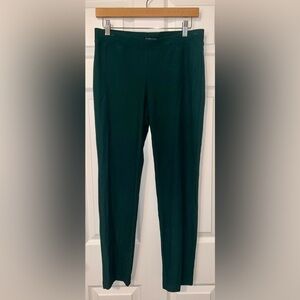 Eileen Fisher Pull On Washable Stretch Crepe Pants Dark Green - size SP